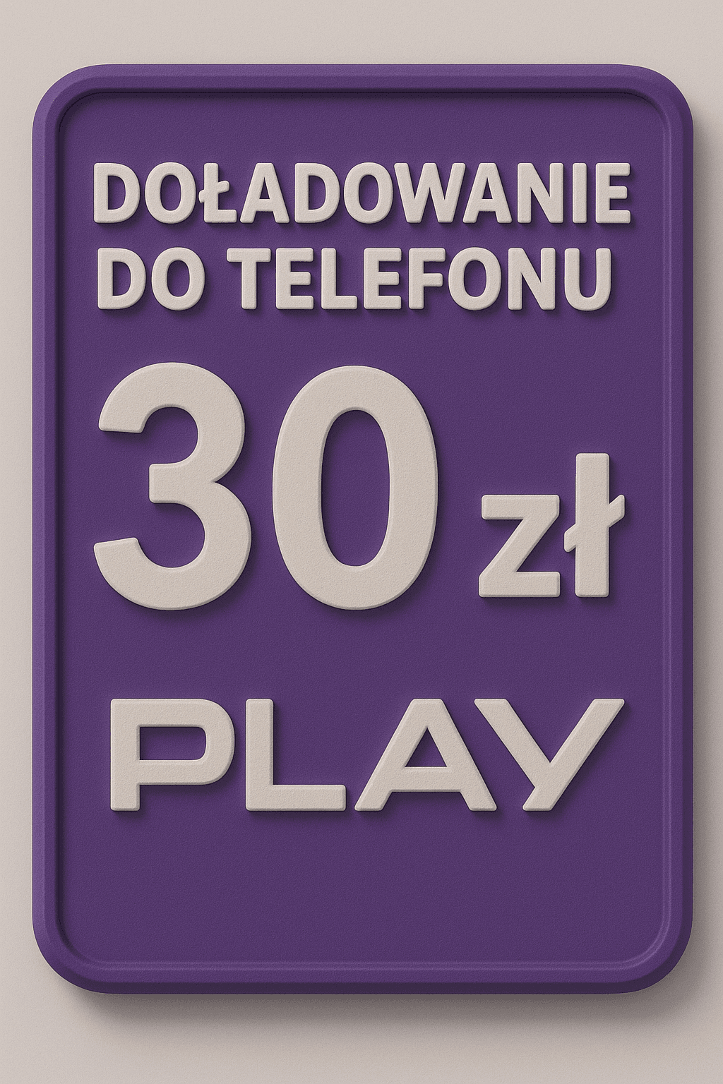 Doładowanie telefonu Play 30