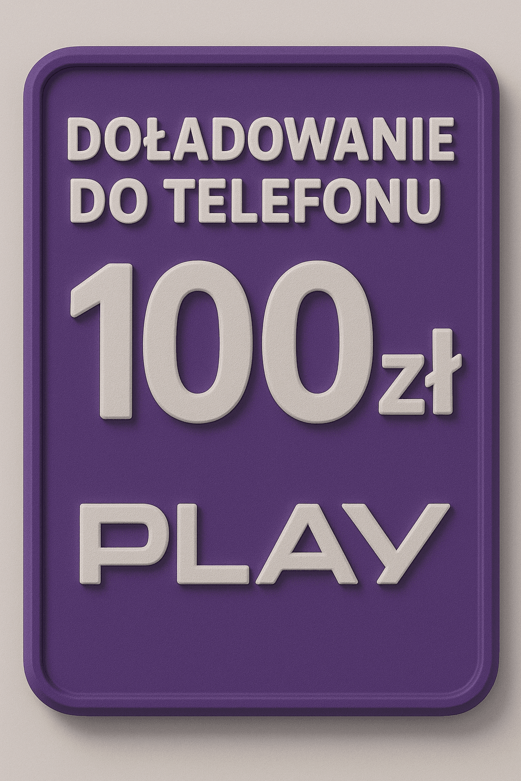 Doładowanie telefonu Play 100